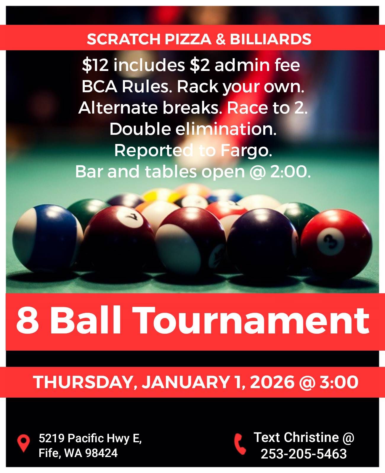 Tournament flyer / rules image